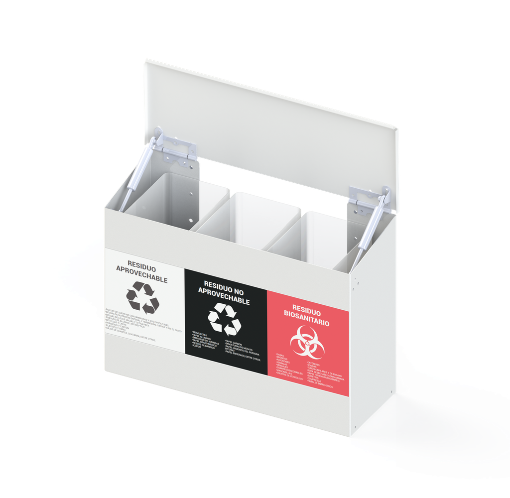 BASURERO LATERAL X 3 ENSAMBLADO