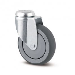 [RUEDA T00345] RUEDA AGILA 3 PULGADAS, SOPORTE GIRATORIO DE ACERO ZINCADO, GOMA TERMOPLASTICA, NO DEJA HUELLA