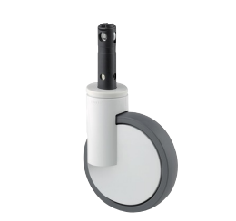 RUEDA INTEGRAL SMART 6 PULGADAS, GIRATORIA, 2 POSICIONES CON FRENO CENTRAL, 150 MM, ESPIGO LARGO