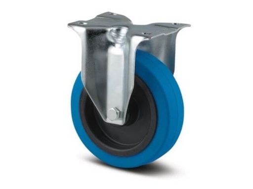 [RUEDA T01112] RUEDA INDUSTRIAL 4 PULGADAS, SERIE ALPHA, BUJE LISO 100 MM, GOMA ELASTICA ANTIVIBRACIONES, SOPORTE GIRATORIO ZINCADO, NUCLEO DE POLIAMIDA, RUEDA EN GOMA ELASTICA