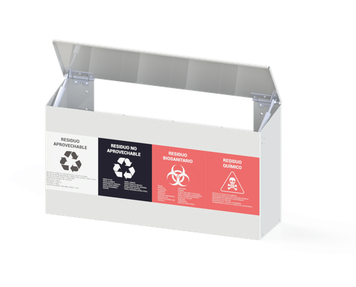 [75IB BASURERO POSTE ENS] BASURERO POSTERIOR X 4 ENSAMBLADO